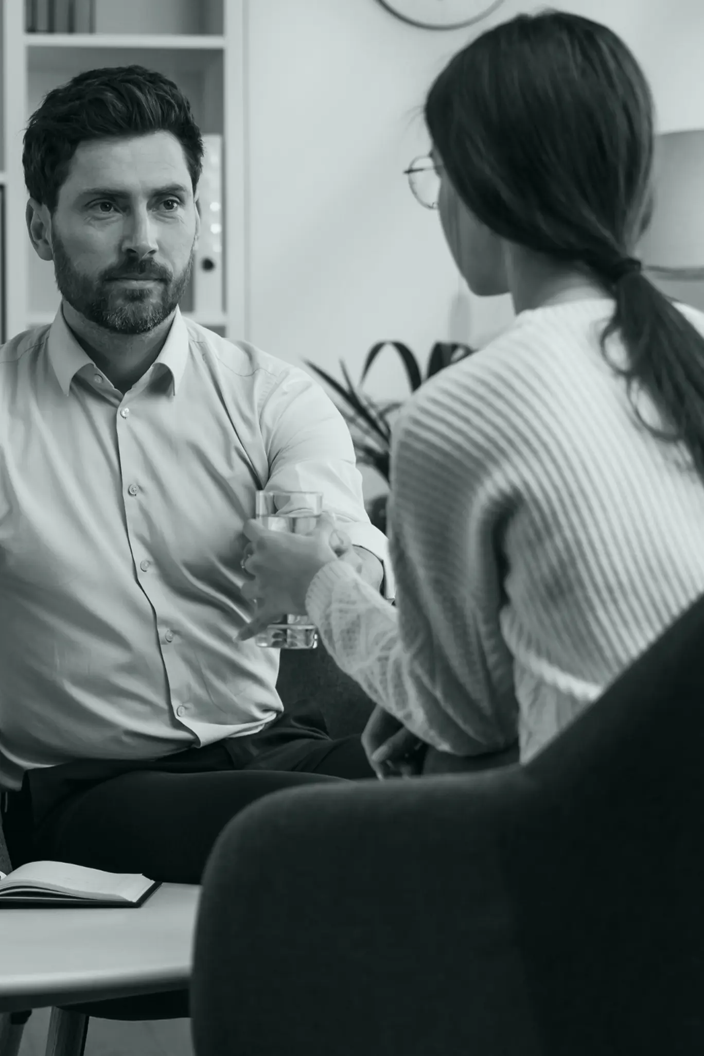 Psychologist with their client for therapy